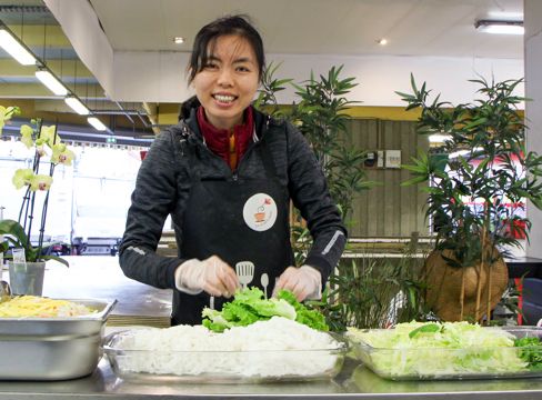 Photo de commerçant sur un marché